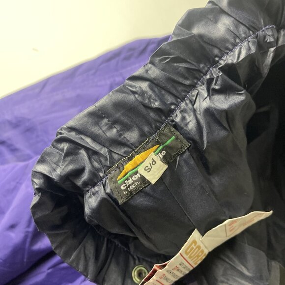 VTG Gore-Tex Bibs snowpants chlorophylle CANADA MADE Men Sz S 90s Purple Retro - Picture 16 of 16